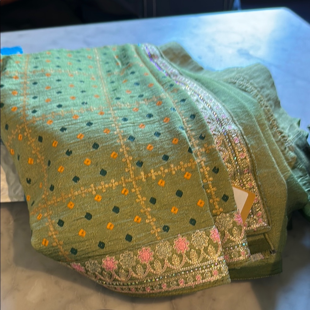 Brand new green Indian saree